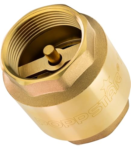 Clapet anti-retour en laiton 1/2 AG x 1/2 IG, DN15 avec filetage intérieur et filetage extérieur, clapet anti-retour vertical en laiton 1/2 pour conduite d'eau, chauffe-eau