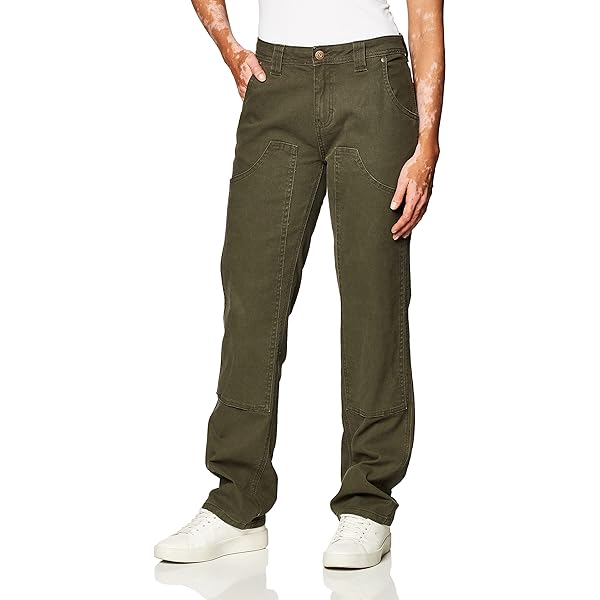 Dickies Straight Flex Twill Pant Khakis, Negro (Rinsed Black), 14 US Para Mujer