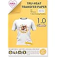 TransOurDream Tru-Transfer Paper A3 for Light Fabric 10 Sheets Transparent Heat Transfer Paper for White T-Shirts Printable Heat Transfer Vinyl for Inkjet Printer (L-1.0-A3-10)