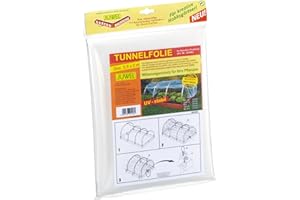 Juwel Tunnelfolie für Baustein-Frühbeet / Hochbeet Profiline (Schutzfolie 3,5 x 2 m, für Tomatenhaus, UV-stabilisiert, Witterungsschutz für Pflanzen, Folie nicht perforiert) 20106