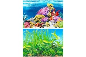 KAIBEIYUAN Coral glass sticker double-sided landscape aquarium sticker reptile box fish tank wall painting decoration