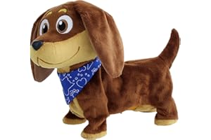 GOLIATH Animagic Diggles, Juguete Electrónico A partir de 2 Años, Interactivo Peluche, Camina, Ladra y Mueve la Cola, Lindo y adorable perro salchicha