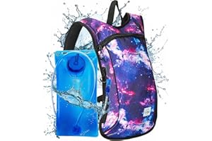 VIBE FESTIVAL GEAR Vibe Sac à Dos d'hydratation en Polyester recyclé – Poche à Eau de 2 l pour Homme et Femme, Noir/Blanc, Medium