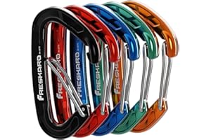 FresKaro 5pcs Mousqueton Dégaines, Aluminium 7075, 8kN-816kg, Mousquetons avec Ressort Acier Inoxydable, Solide Ultra Resistant, pour Clef, Sac à Dos, Randonnée, Mini 6cm, Multi-Couleurs Arc-en-Ciel