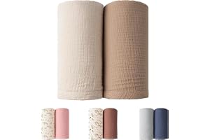 Winmany 2-pack Baby muslin linda filtar nyfödd pojke flicka barnkammare mottagande filt lindning baby nödvändigheter för året
