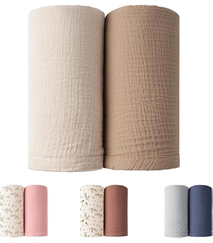 Lionelo Bamboo Lot De 3 Langes Bébé 70x70 Cm - 100% Coton Bambou Naturel, Antibactérien, Doux, Multifonction Dès La Naissance Dino