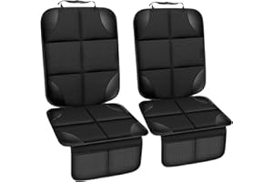 FINEVERNEK 2 Piezas Protector Asiento Coche Silla Bebe, Compatible ISOFIX Universal Protector de Asiento de Coche para niños, Antideslizante Impermeable Protector Silla Coche Niños para SUV, sedán