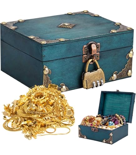 Coffre Au Trésor En Bois Rétro, Boîte De Rangement D'argent En Bois Retro Boite De Rangement Dargent En Bois Tirelire Avec Serrure Et Cle Cadeau Pour Enfants Et Adultes 89626090