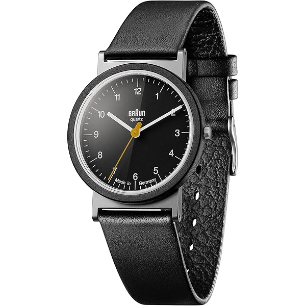 時計 BRAUN WATCH BLACK LEATHER AW50 AW50 Braun classic watch -grey dial and black leather strap – US
