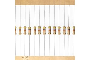 HUABAN 100 Piezas 0.5 Watts 1/2W 47K Ohm 5% Resistencia de película de carbono