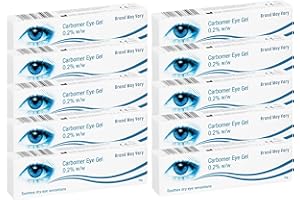 Medicom Carbomer 0.2% Eye Gel 10g Pack of 10 – Hydrating Nighttime for Dry Eyes, Lubricating Gel Drops for Tired, Soothing Relief from Itchy, Irritated, Sensitive| Brand May Vary | SterlingSquare