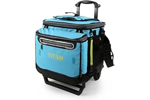 Arctic Zone Titan Deep Freeze 60 (50+10) Can Collapsible Rolling Cooler with Wheels and All-Terrain Cart