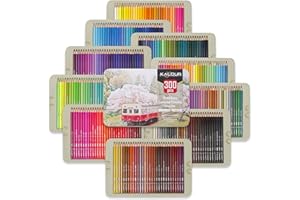 300 Crayons de Couleur Professionnels, Noyau Souple Pour Artistes avec de Couleurs Vives, idéaux Pour Dessiner de Esquisses,de Ombres, Adultes Artistes Débutants