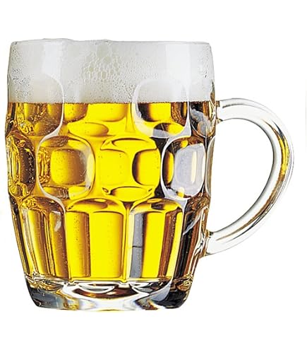 Queen Crest Boccale Da Birra In Vetro 0,5 L - Ufficiale - Trasparente Con Stemma - 6