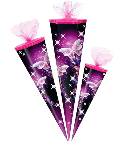 Personalisierte Schultüte 'Schmetterling 2016' – 85 Cm, 12-eckig Mit Glitzer, Individuell Mit Name & Großer Schleife