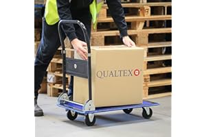Qualtex Heavy Duty Aluminium Folding Sack Platform Trolley Hand Truck Barrow WheelsGarn Cart Festival Trolley (150 kg)