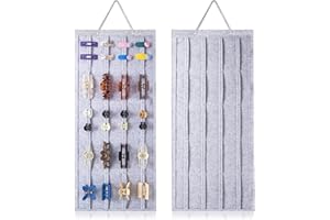 LZYDKH Haarspangen Aufbewahrung, Haarklammer Organizer Hängender Haarschmuck Halter Mädchen Kopfbänder Aufbewahrungshalter Stirnbandhalter für Haarklammern Haarzubehör(Grau)