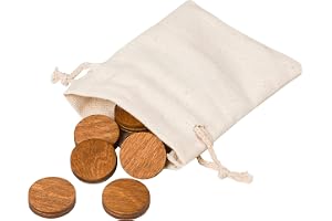 Wood You Buy Trä Kylskåpsmagneter, Runda, Brun Liten, 12 st | Kontorsmagneter, Naturliga Trämagneter för Kylskåp, Whiteboard