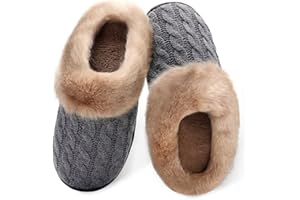 MABOVE Zapatillas de Casa Mujer Con Soporte Arqueado Para Mujeres Cómodas Mula de Invierno Decorativa de Cadena de Moda