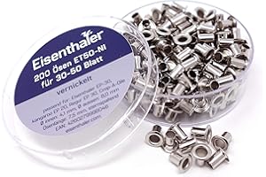 Eisenthaler 200 Ösen ET50-NI, vernickelt für 30-50 Blatt
