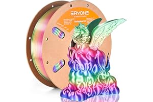 ‎ERYONE ERYONE Ultra Shiny Silk PLA Filament voor 3D Druker, PLA Filament 1.75mm, +/- 0,03mm,1kg 1 Spule, Multicolor Rainbow Fast Color Gradient Silk, Süßigkeiten-Regenbogen
