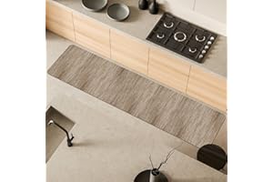 Comart, Alfombra Nancy para Cocina, Pasillo y decoración, Antideslizante, de Chenilla, Borde Antideslizante, Suave, Resistente, Lavable a máquina, Fabricada en Italia, Color Pardo, 50 x 230 cm