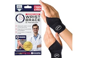 Dr. Arthritis Von Ärzten Entworfen, Leichte Handgelenk Bandagen, Handgelenkstütze, Sehnenscheidenentzündung Handgelenkbandage, Karpaltunnel Schiene, Handbandage Rechts und Links, Schwarz, 2er-Packung