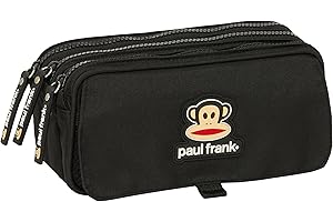 Safta Paul Frank Join The Fun - Potrójny piórnik duży, piórnik dziecięcy, piórnik dla dzieci, idealny dla dzieci w wieku szkolnym, wygodny i wszechstronny, jakość i wytrzymałość, 21,5 x 8 x 10 cm,