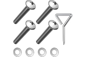 ANCABLE Śruby M8 45 mm do montażu na ścianie telewizora Samsung, zestaw śrub z podkładkami i trójkątnym uchwytem, śrubokręt krzyżowy, do modeli Samsung, Sony, Toshiba, 4 szt.