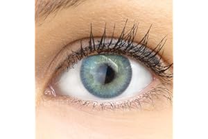 Bardzo mocne nieprzezroczyste i naturalne niebieski niebieskie soczewki kontaktowe SILIKON COMFORT NOWY kolor + pojemnik glamlens - 1 para (2 sztuki) - DIA 14,00 mm - bez grubości 0,00 dioptry