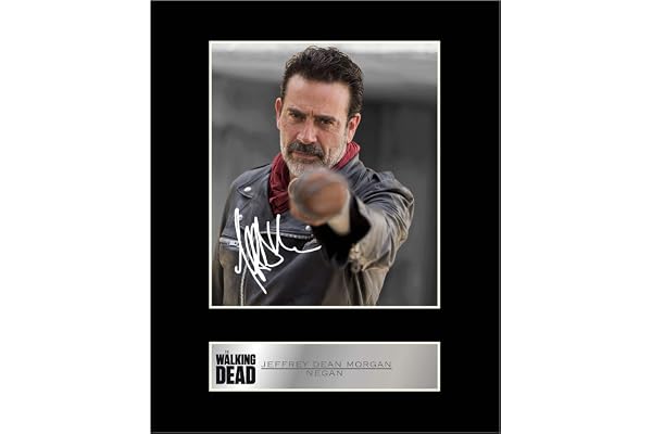 Photo dédicacée encadrée de Jeffrey Dean Morgan, Negan de The Walking Dead
