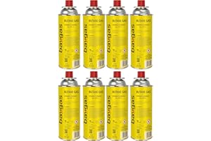 Ecolle Gaskartuschen Butangas Gas 227g 520ml Campinggas Campingkocher Bunsenbrenner Gaskocher, Gasheizung, Gasbrenner, Lötbrenner (8)