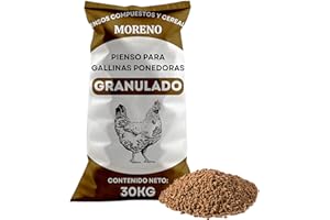 ECO TIERRA DE DIATOMEAS Pienso Granulado Gallinas Ponedoras, Saco de 30 Kg | Pienso de 1º Calidad, Rico en Nutrientes y Propiedades | El Embalaje Puede Variar (1 Saco)