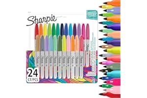 ‎SHARPIE Sharpie Permanente Marker | Feine Spitze Malstifte | gemischte Farben | 24 Marker