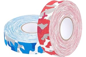 GORGECRAFT 2 Styles 27.34Yards Hockey Stick Tape Camo Grip Tape Hockey sur Glace StickTape Badminton Poignée Bande Auto-Adhésive pour Hockey Squash Raquette Vélo Grip Guidon Couverture (Camouflage)