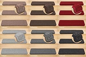 ‎KETTELSERVICE-METZKER Metzker Stufenmatten Ariston Rechteckig Einzeln und SparSet's Kaffeebraun 194 I 16 Stück