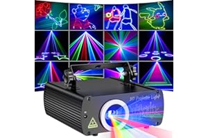 ‎EHAHO Ehaho DJ Discolicht Partylicht L2600 | 3D RGB Animation Party Licht mit Fernbedienung | Musik Sound Activated Disco Lichter mit DMX 512 | Beam Effekt Licht für Nachtclub KTV Live Show