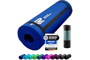 REFIT FITNESS Gymnastikmatte Profi 190 x 60 cm [PainProtect & SmartCell NBR] rutschfeste Yoga Matte für Pilates Sport Gymnastik Yogamatte [10-15 MM] Sportmatte Tragegurt Tasche - Jetzt Farbe wählen