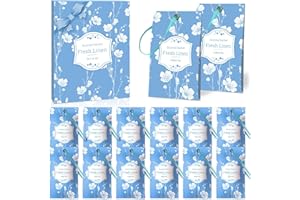 DERDUFT Linen Scented Sachets Set of 14 - Fragrance Freshener for Wardrobes, Closets & Drawers - Odor Eliminator Sachets for Home & Office