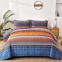 Copriletto Patchwork Matrimoniale 230x230cm - Trapuntato Cotone Vintage Stile Shabby Chic - Foto 13