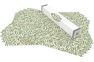 The Master Herbalist Fragrant FRESH LINEN Scented Drawer Liners in a WILLIAM MORRIS Inspired Design | Pack of 5 Sheets | Contains Essential Oils (ROLLED)