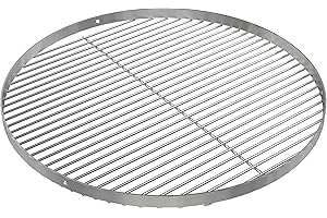 GriHero Edelstahl Grillrost Rund 60cm mit 3 Aufhängungsbohrungen für Feuerschale, Schwenkgrill und Kugelgrill, Grillgitter Rund für Weber Kugelgrill 57cm Holzkohlegrills