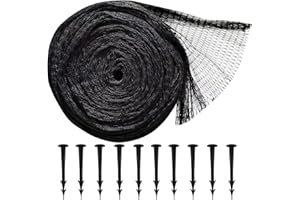 Aofeiga 4x6 m Vogelnetz, Vogelschutznetz Engmaschig, Vogelabwehr-Netz, Teichnetz, Obstbaumnetz, Robust Feinmaschig, Witterungs & UV beständig Schwarz 17x17mm 20g/m2