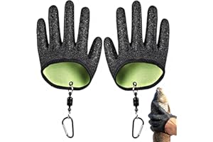 Xynovate 1 Paire Gant de Pêche, Gants de Pêche Étanches Anti-Coupure avec Magnétisme, Gant Peche Carnassier pour Chasse, Plein Air, Manipulation Sécurité Brochet Silure Sandre