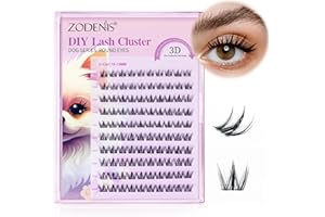 PEPHUCA Faux Cils Lashes Cluster DIY Lash Kit d'extension de cils Cils individuels Dog Series Cils yeux ronds Look naturel Cils en grappe C Curl Wispy Faux cils 100PCS 10-13mm Mix Lashes