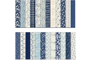 SIGHTDAY 24 Sheets Scrapbook Paper,12x12 Inch Scrapbooking Paper Boho Pattern Papers Set,Double-Sided Craft Decoupage Papers for DIY Card Making,Crafts,Art Journaling,Gift Decoration,Photo Album(Blue)