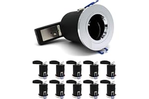 10 X Sanlumia LED Fire Rated Downlight Can GU10 Recessed Ceiling Twist & Lock Downlight IP20 Chrome