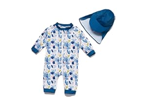 BONVERANO Bañador recién Nacido Manga 3/4 con protección UV 50+ con Cremallera