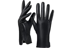 GSG SINCE 1998 Women’s Leather Driving Gloves – Chrome-Free Sheepskin, Touchscreen Compatible, Warm Wool or Fleece Lined Winter Gloves W24005