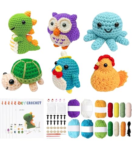 Kit Uncinetto Per Principianti – Impara A Fare Amigurumi Con Tutorial Video – Tartaruga Hugo